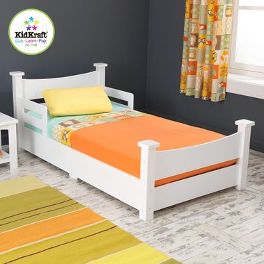 Kidkraft Addison Wooden Toddler Bed In White