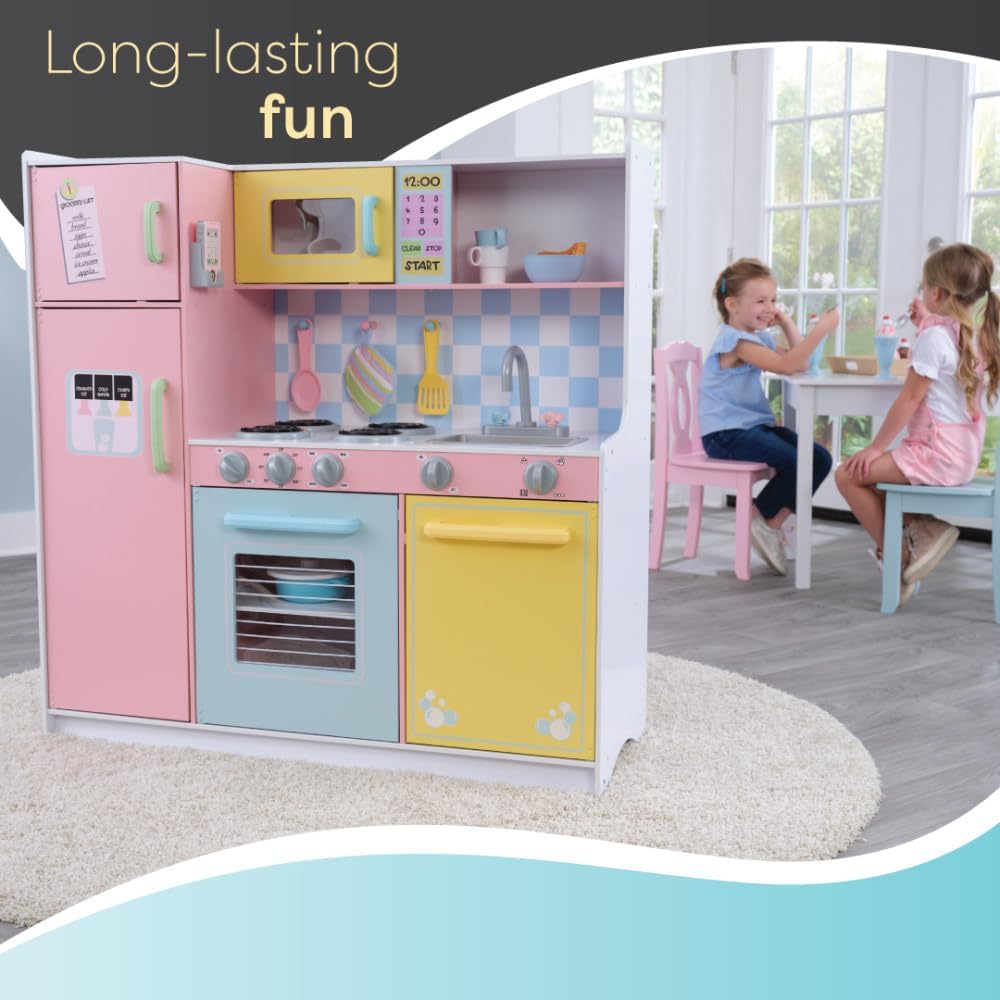 Kidkraft Large Children Wooden Pastel Kitchen