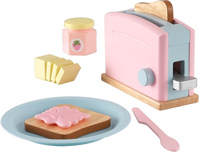 Kidkraft Pastel Wooden Toaster Set