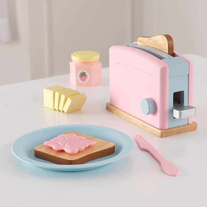 Kidkraft Pastel Wooden Toaster Set