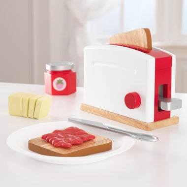 Kidkraft Red & White Toaster Set