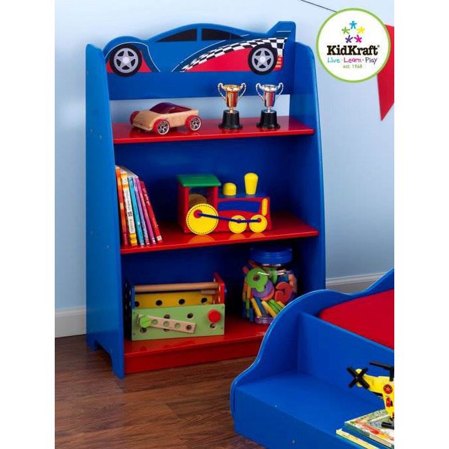 Kidkraft Wood Race Car Kids Bookcase