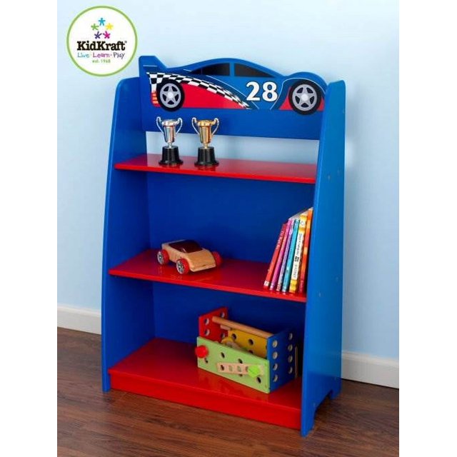 Kidkraft Wood Race Car Kids Bookcase