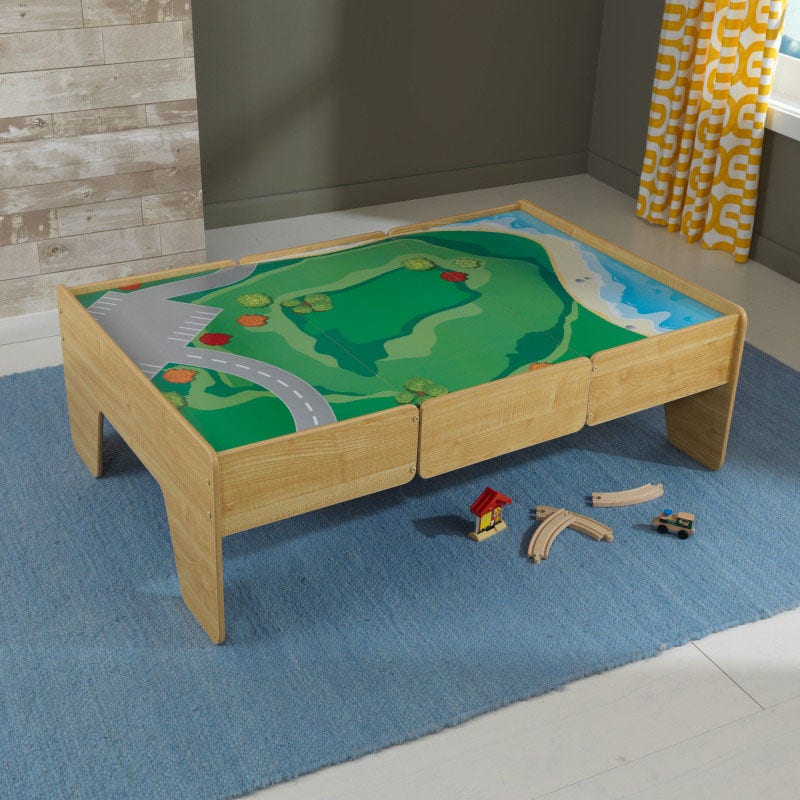 Kidkraft Wooden Play Table Train Table (Natural)