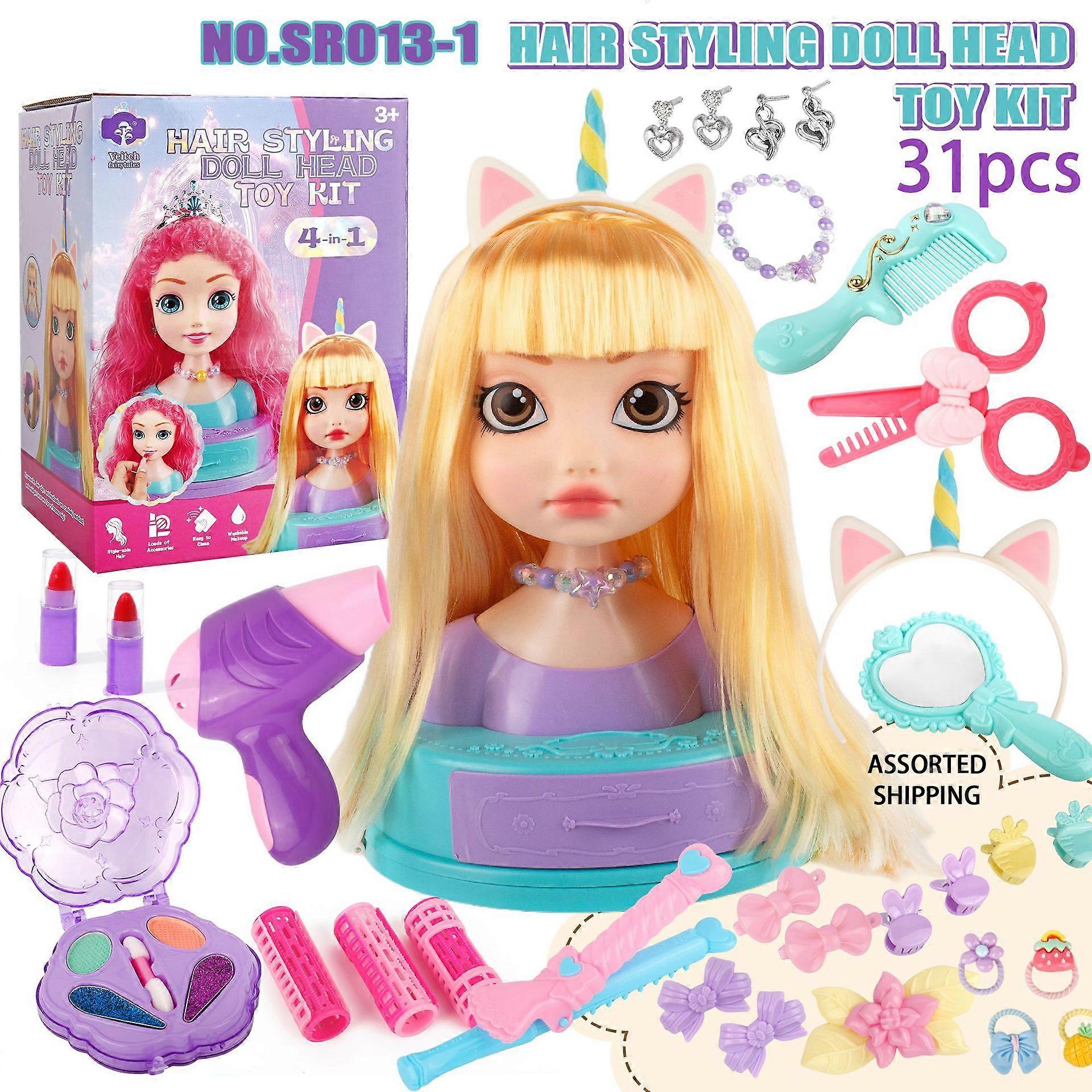 Lbb 31Pcs Hair Styling Doll Heas Toy Kit