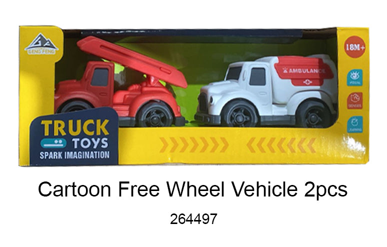 Merx Cartoon Free Wheel Vehicle 2 Pcs