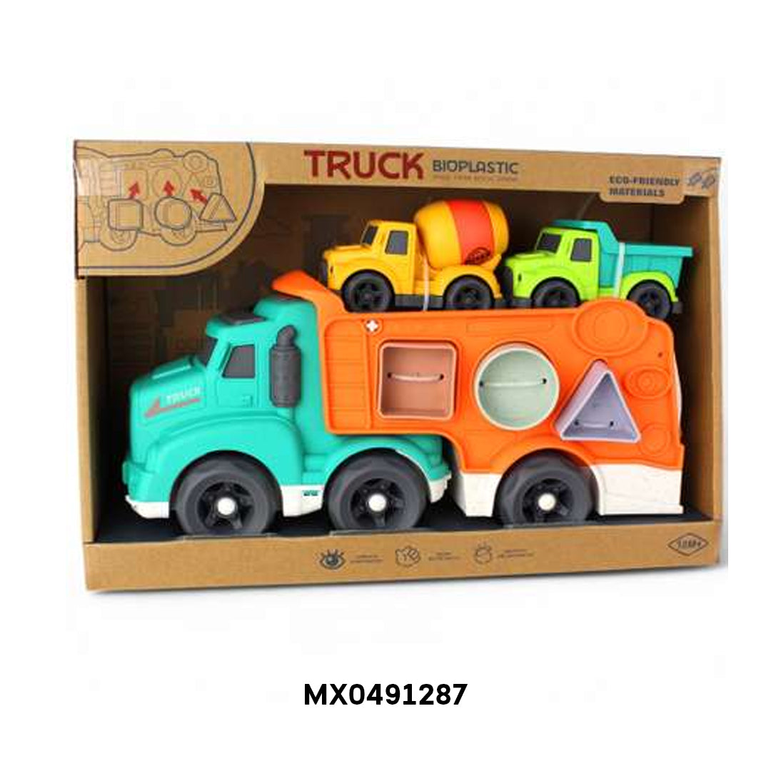 Merx Bioplastic Wheel Truck W/2Pcs Cars