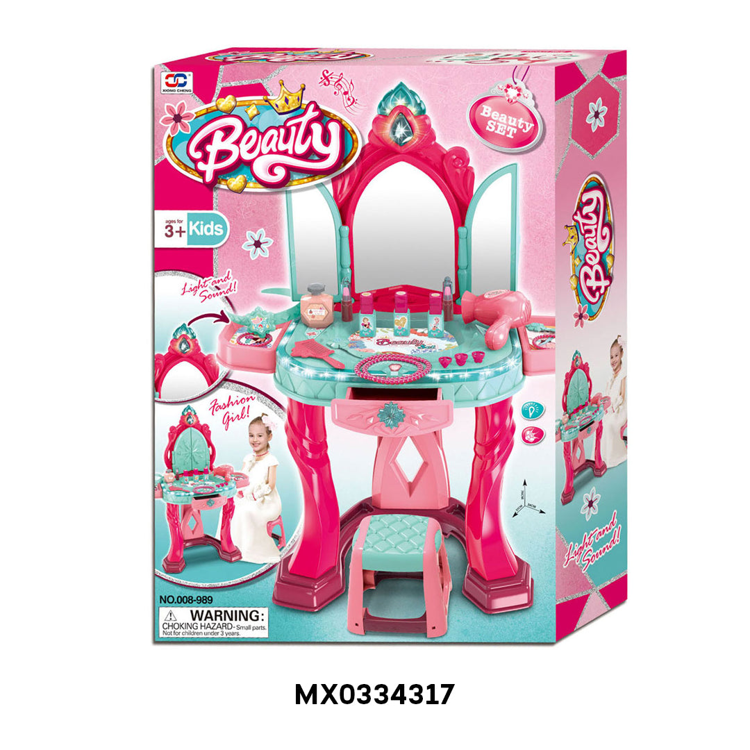 Merx Beauty Table Set W/Light & Sound