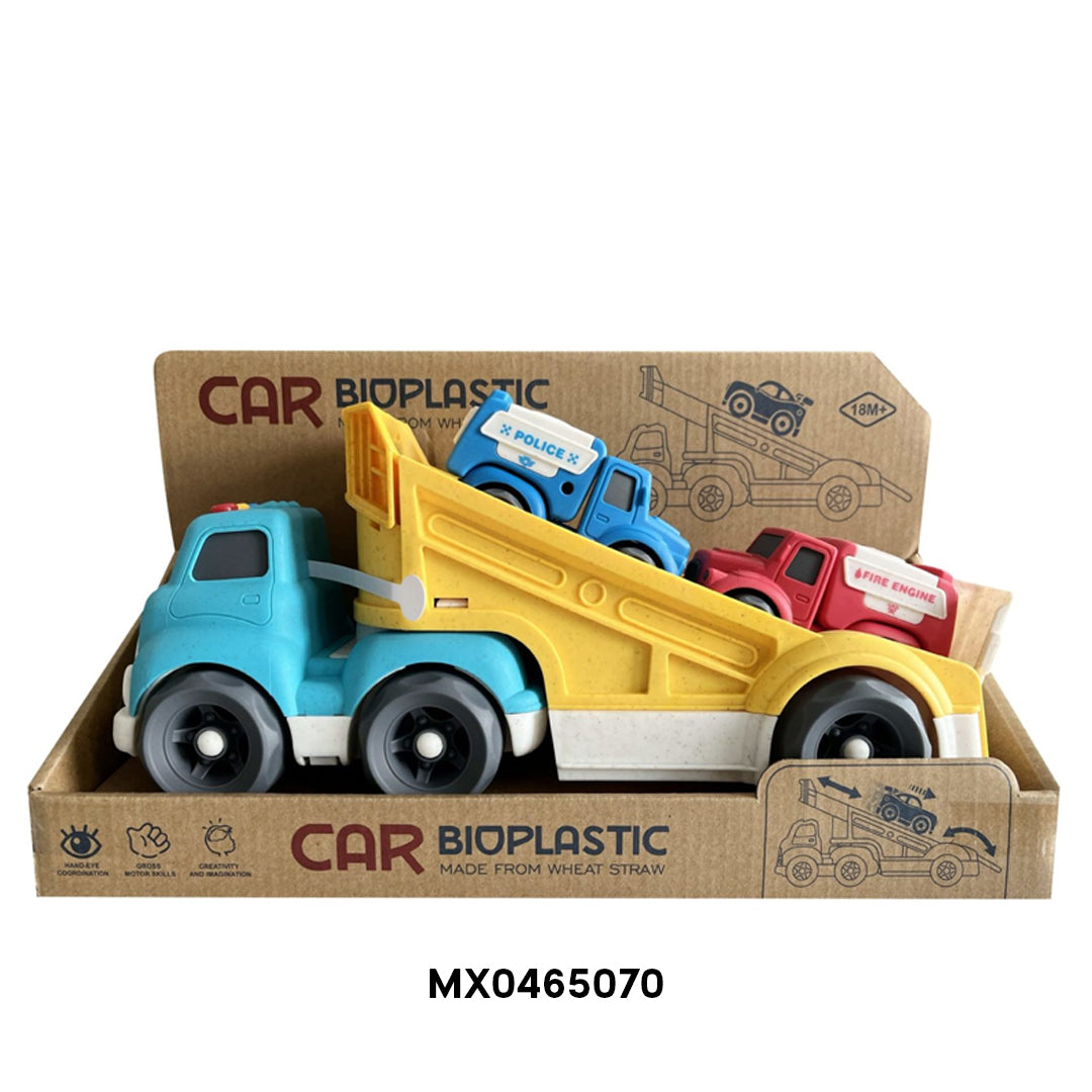 Merx Bioplastic Wheel Truck W/2Pcs Cars