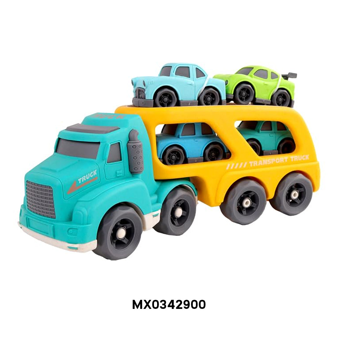Merx Bioplastic Wheel Truck W/4Pcs Cars