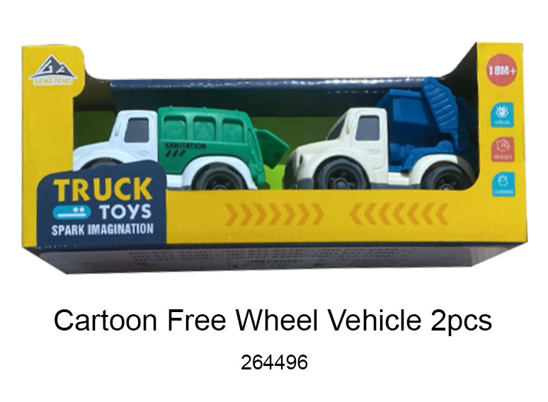 Merx Cartoon Free Wheel Vehicle 2 Pcs