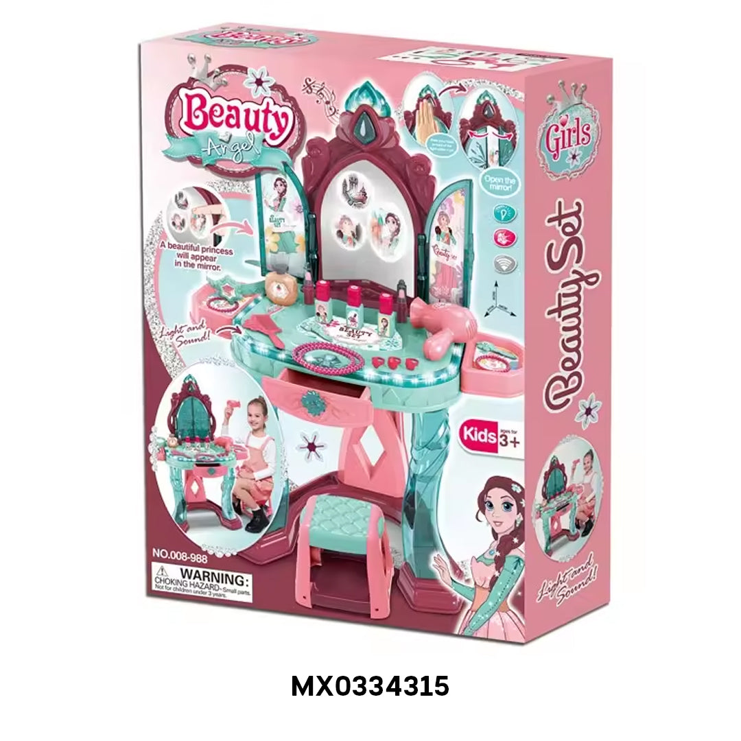 Merx Double Doors Table Set W Chair
