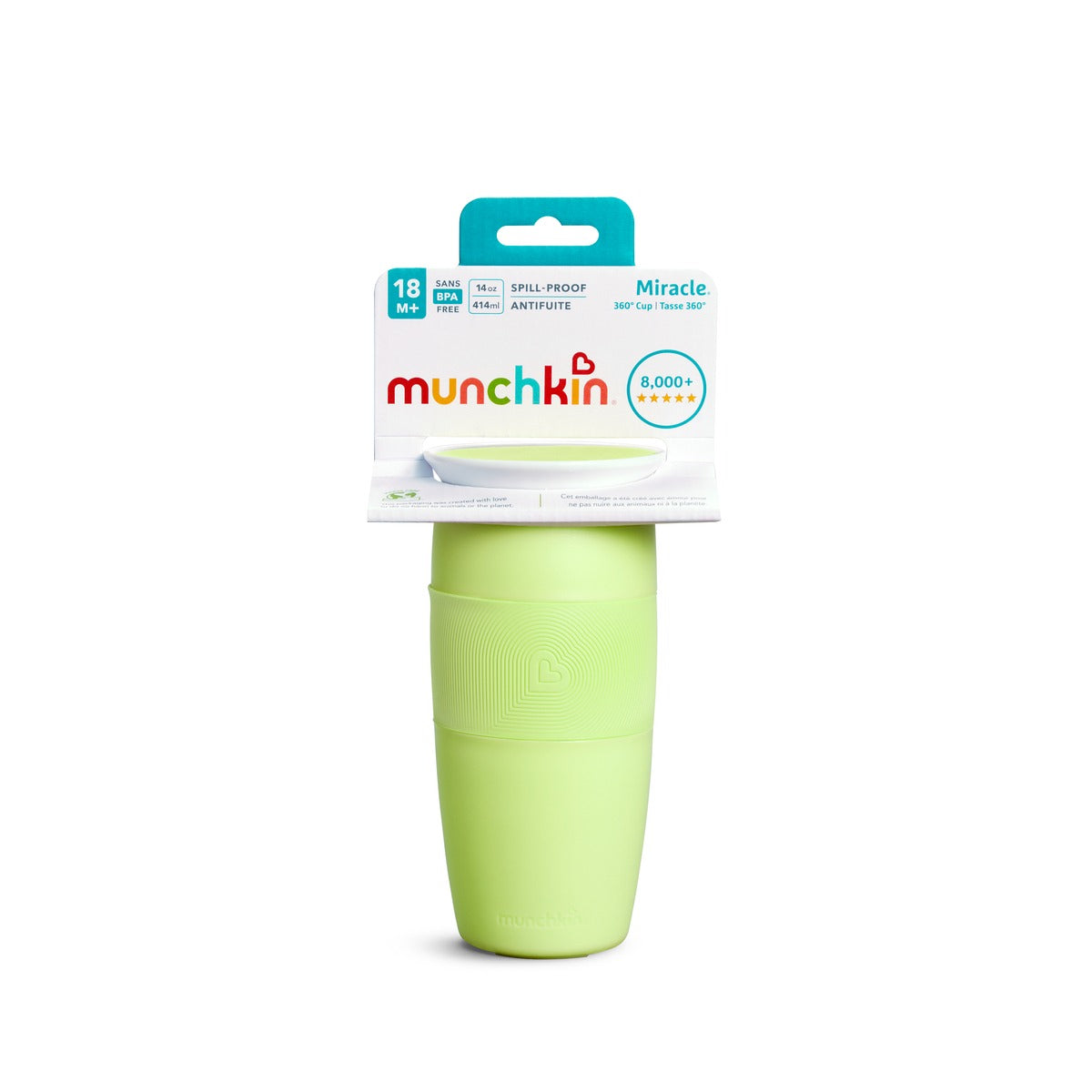 Munchkin Miracle 360 Cup 14Oz Green