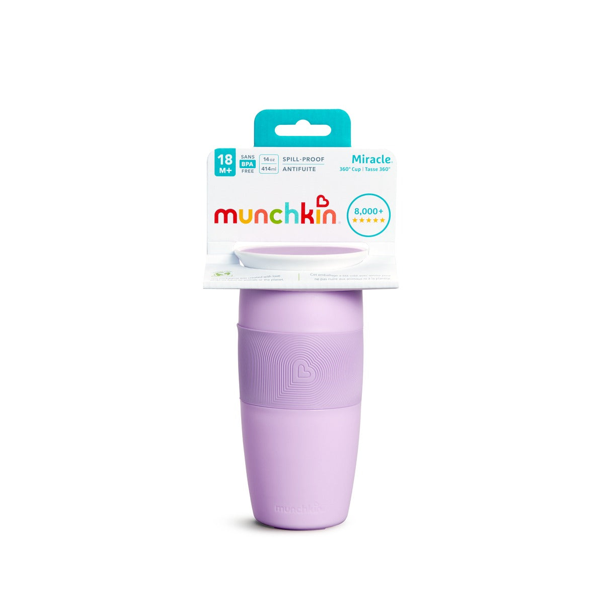 Munchkin Miracle 360 Cup 14Oz Purple