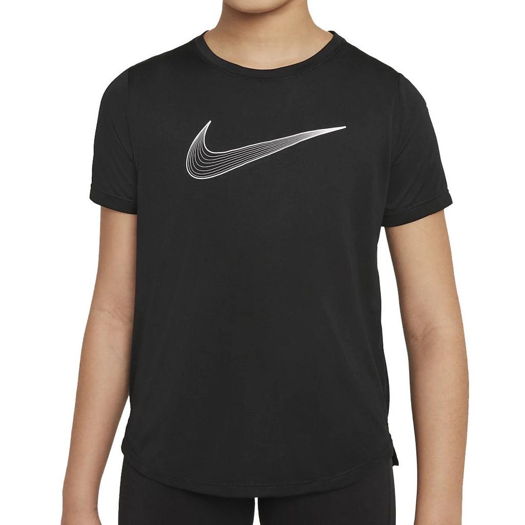 Nike Dri-Fit One Short-Sleeve Top Kids Black / White