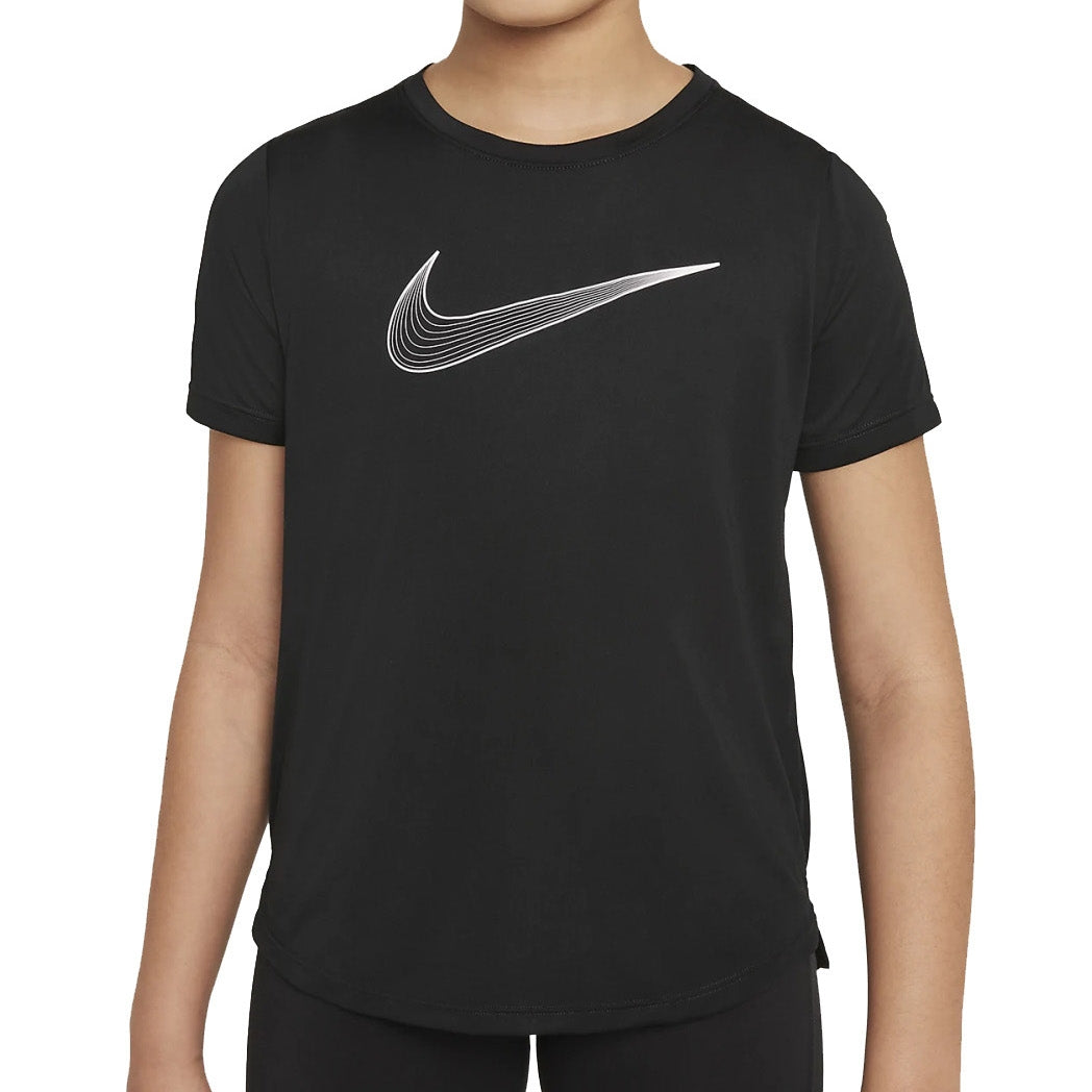 Nike Dri-Fit One Short-Sleeve Top Kids Black / White
