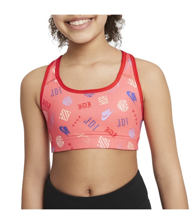 Nike Dri-Fit Swoosh Girls' Reversible Sport Bra Chile Red