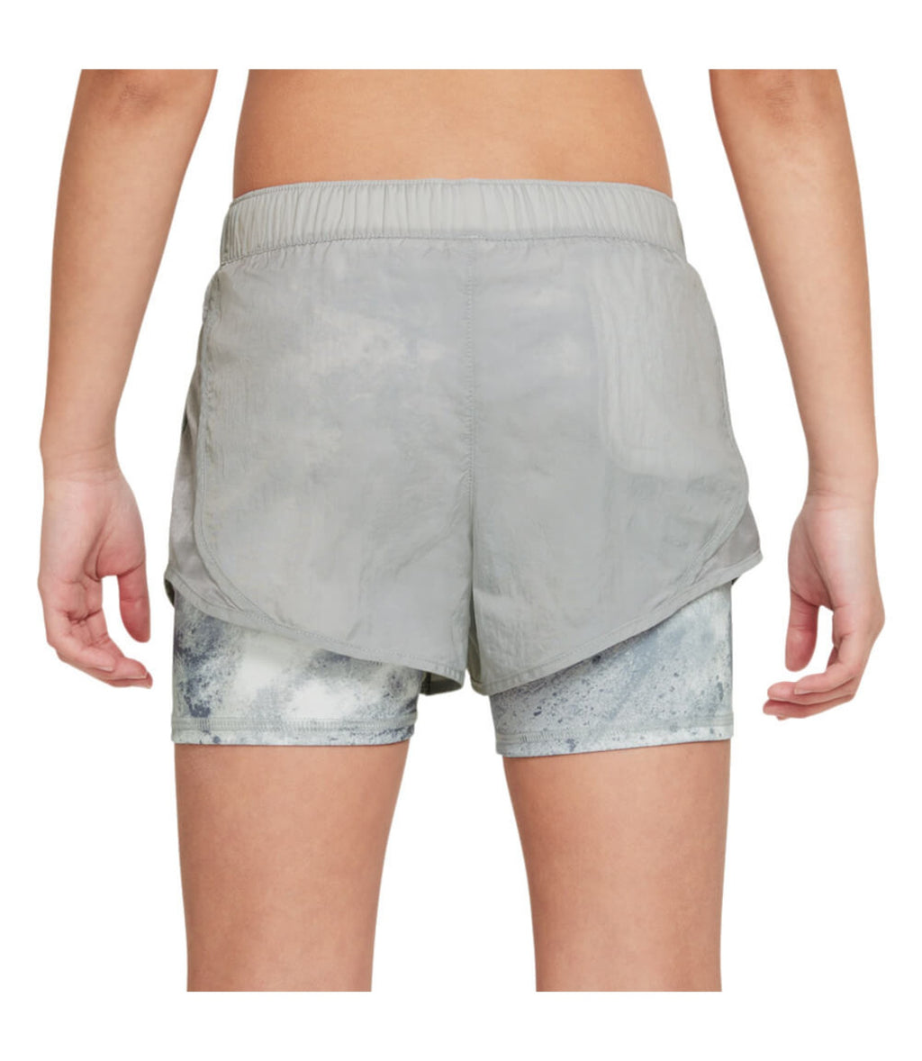 Nike Dri-Fit Tempo 2-In-1 Girls Running Shorts Grey