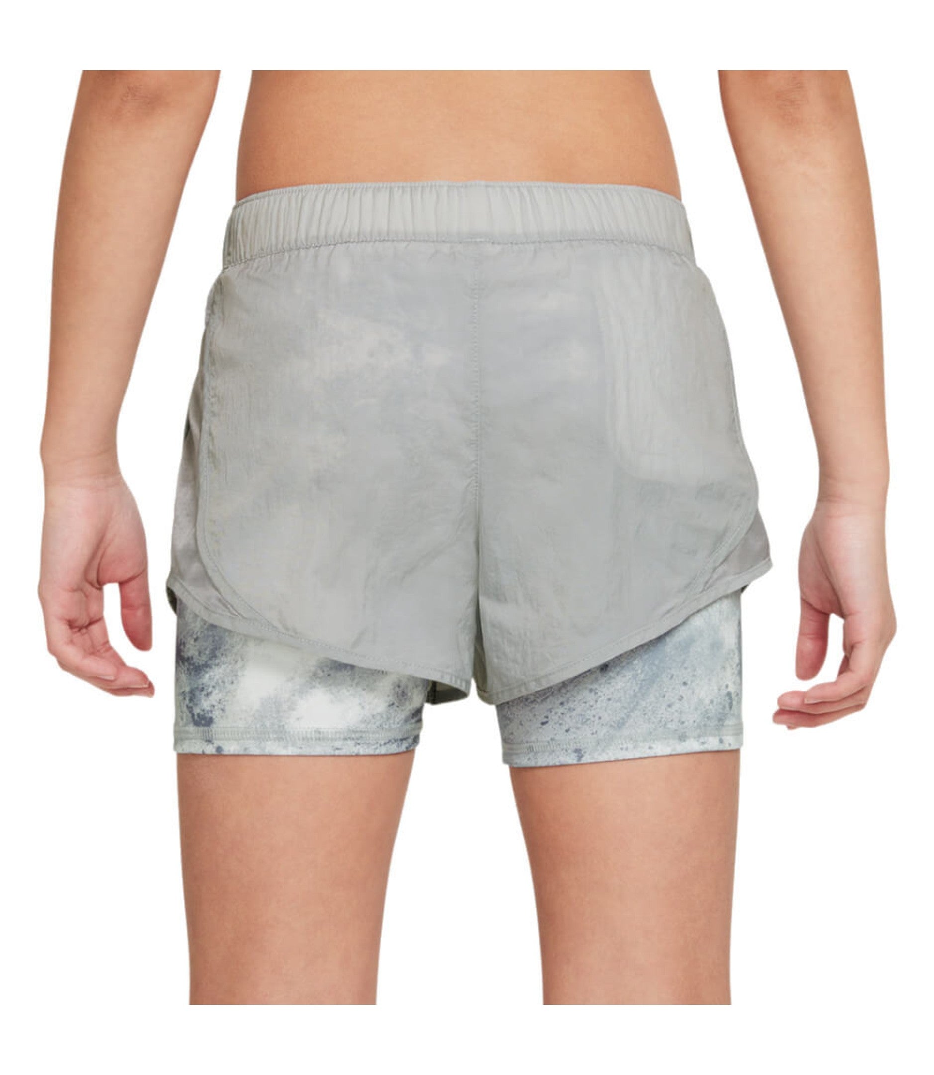 Nike Dri-Fit Tempo 2-In-1 Girls Running Shorts Grey