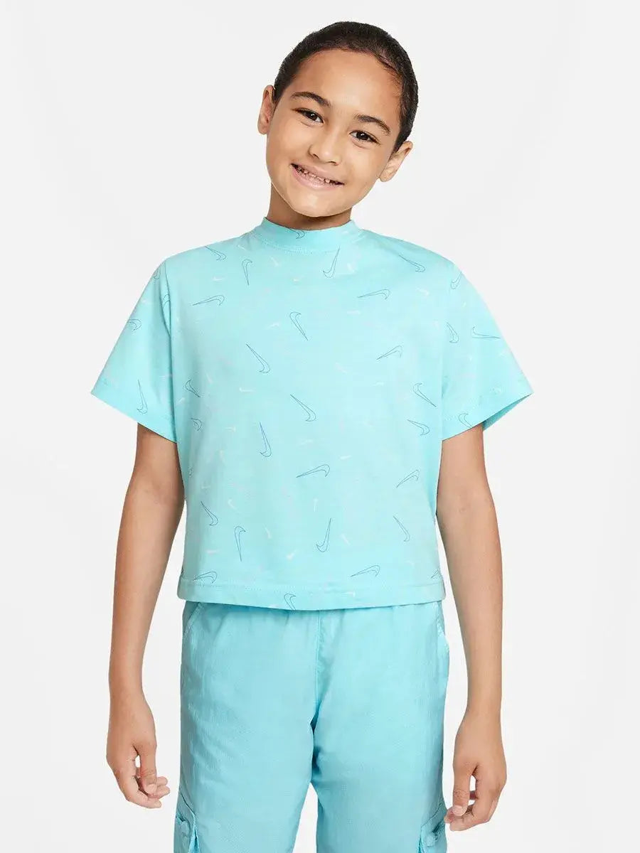 Nike Kids Girls' Tee Boxy Swsh Fetti T-Shirt