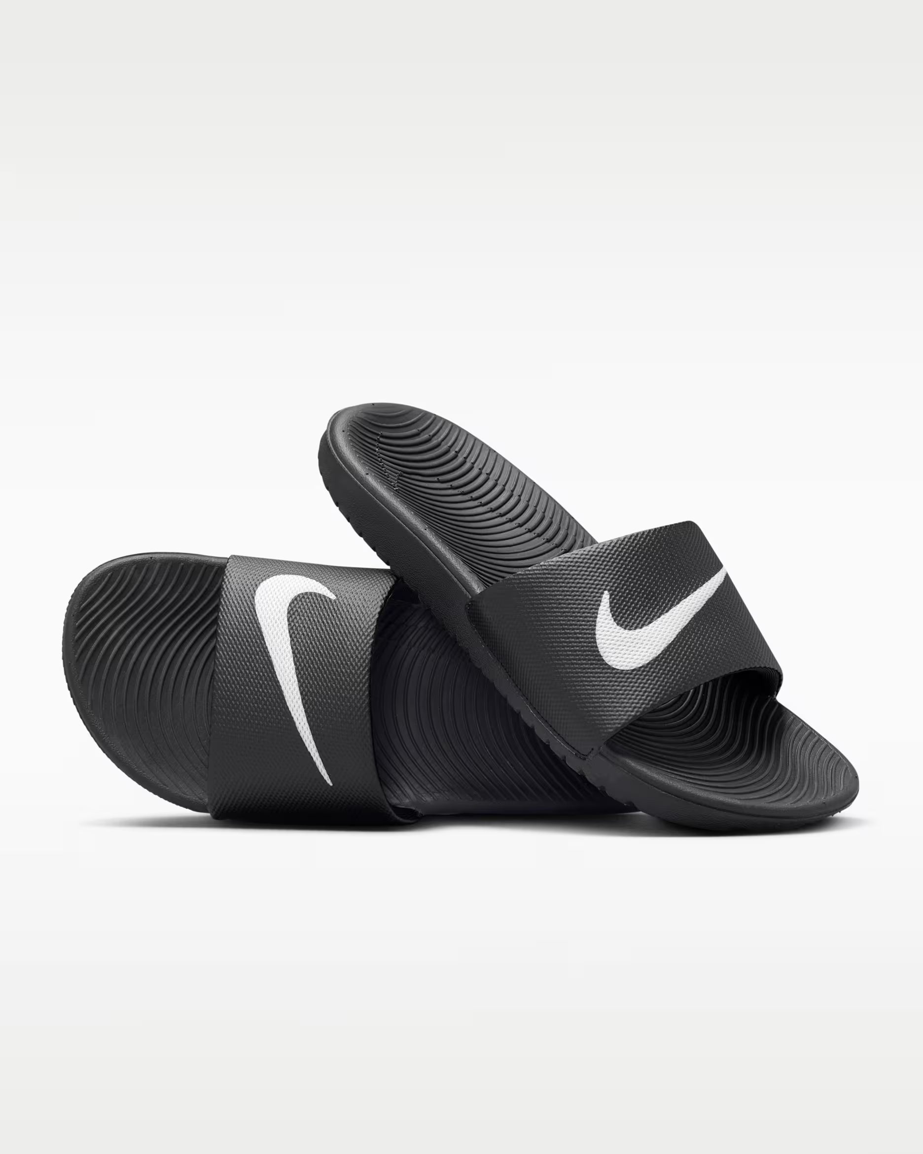 Nike Slide Sandals Youth Kawa Black White