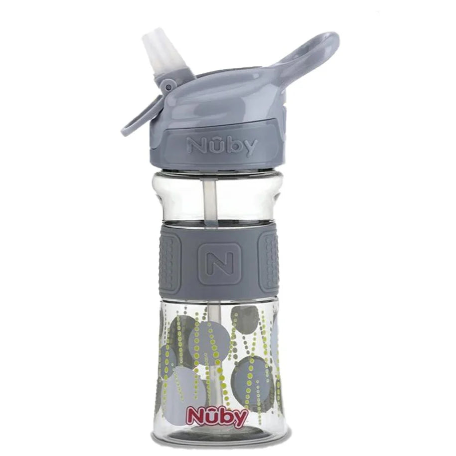 Nuby 1 Pack 12Oz/360Ml Soft Spout Sport Bottle With Button