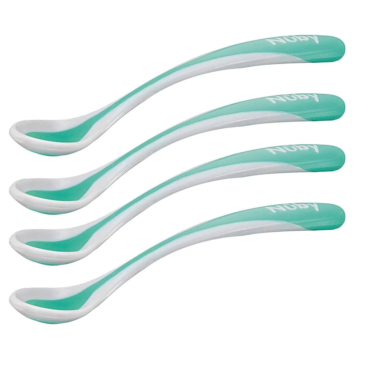 Nuby Hot Safe Spoon 4 Pack-Blue/Green
