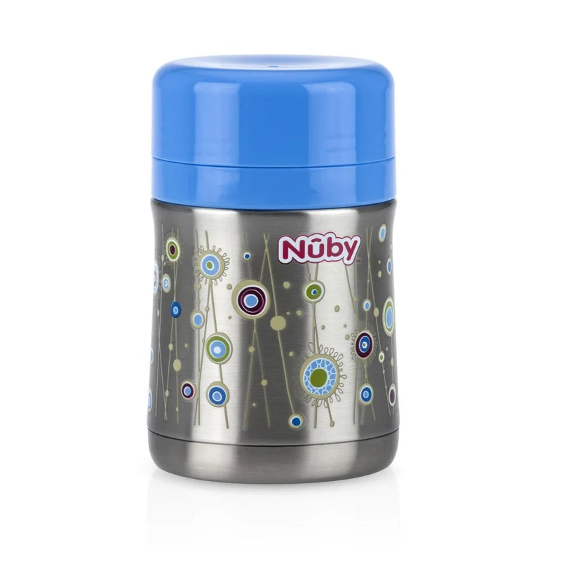 Nuby Printed Stainless Steel Food Jar-Geo Prints