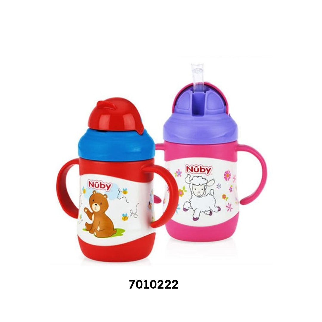 Nuby Nuby Stainless Steel Click-It Flip-It Twin Handle 220Ml