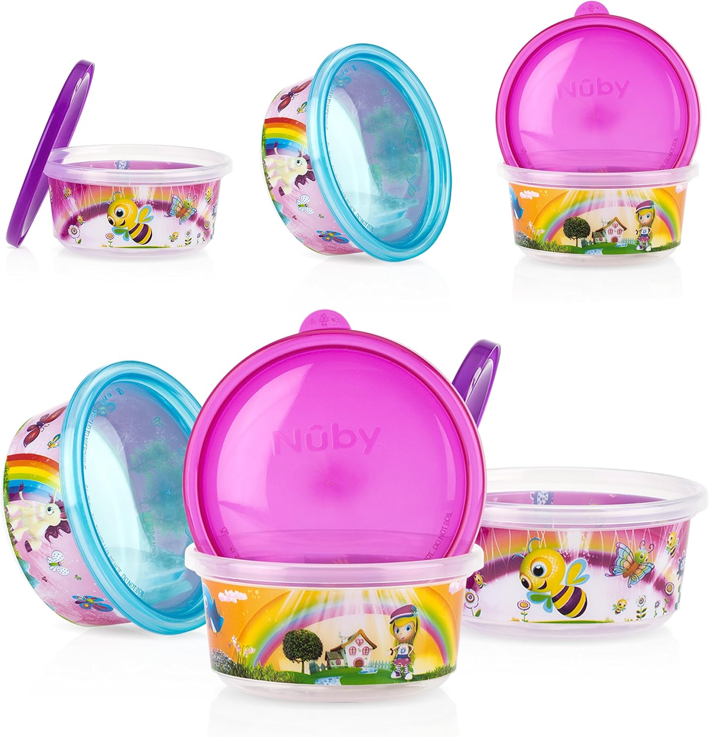 Nuby Wash Or Toss Printed Bowls 300Mlx6