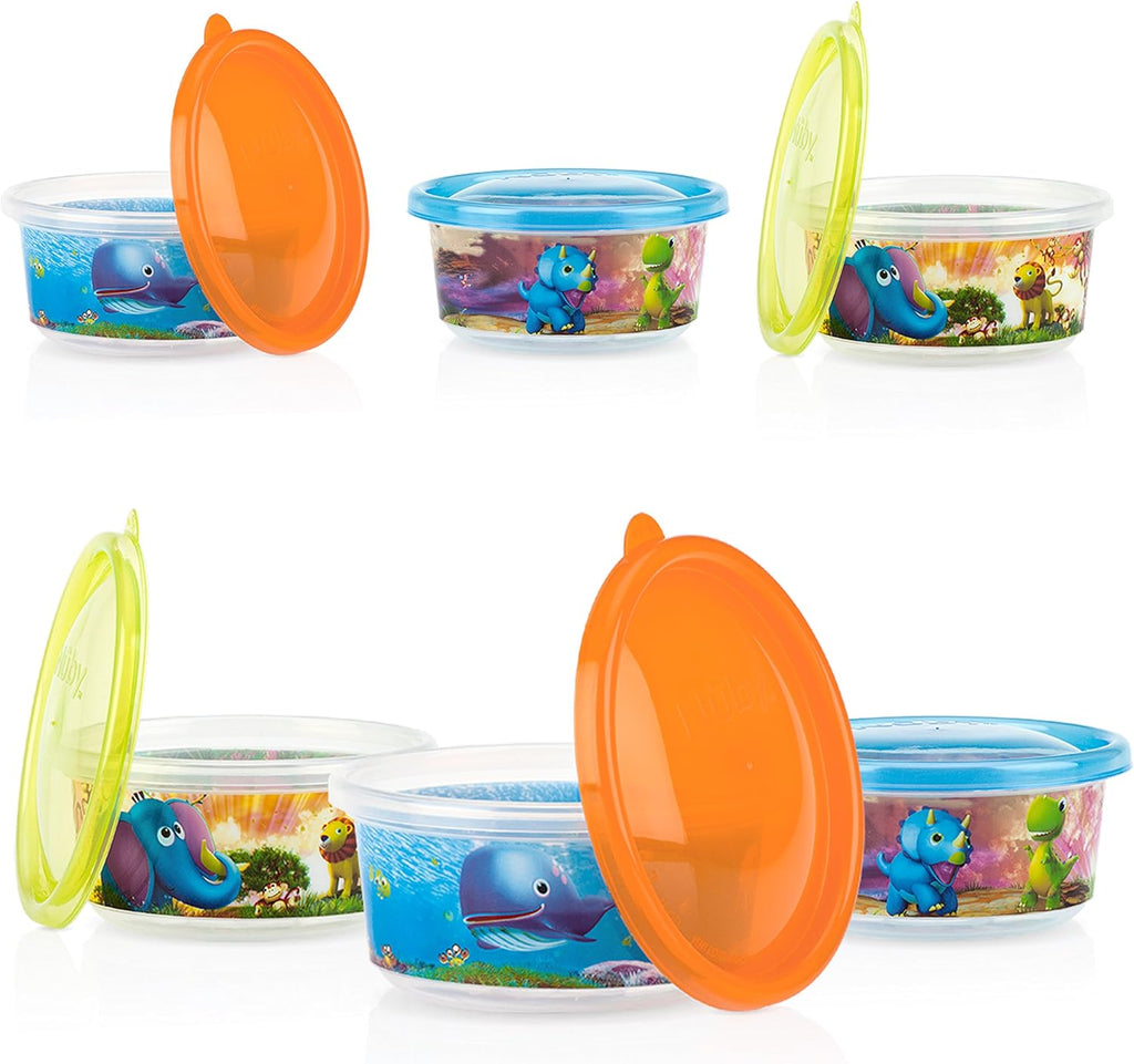 Nuby Wash Or Toss Printed Bowls 300Mlx6