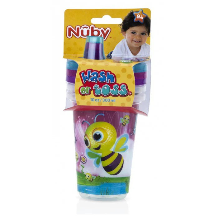 Nuby Wash Or Toss-Spout Cup With Lids