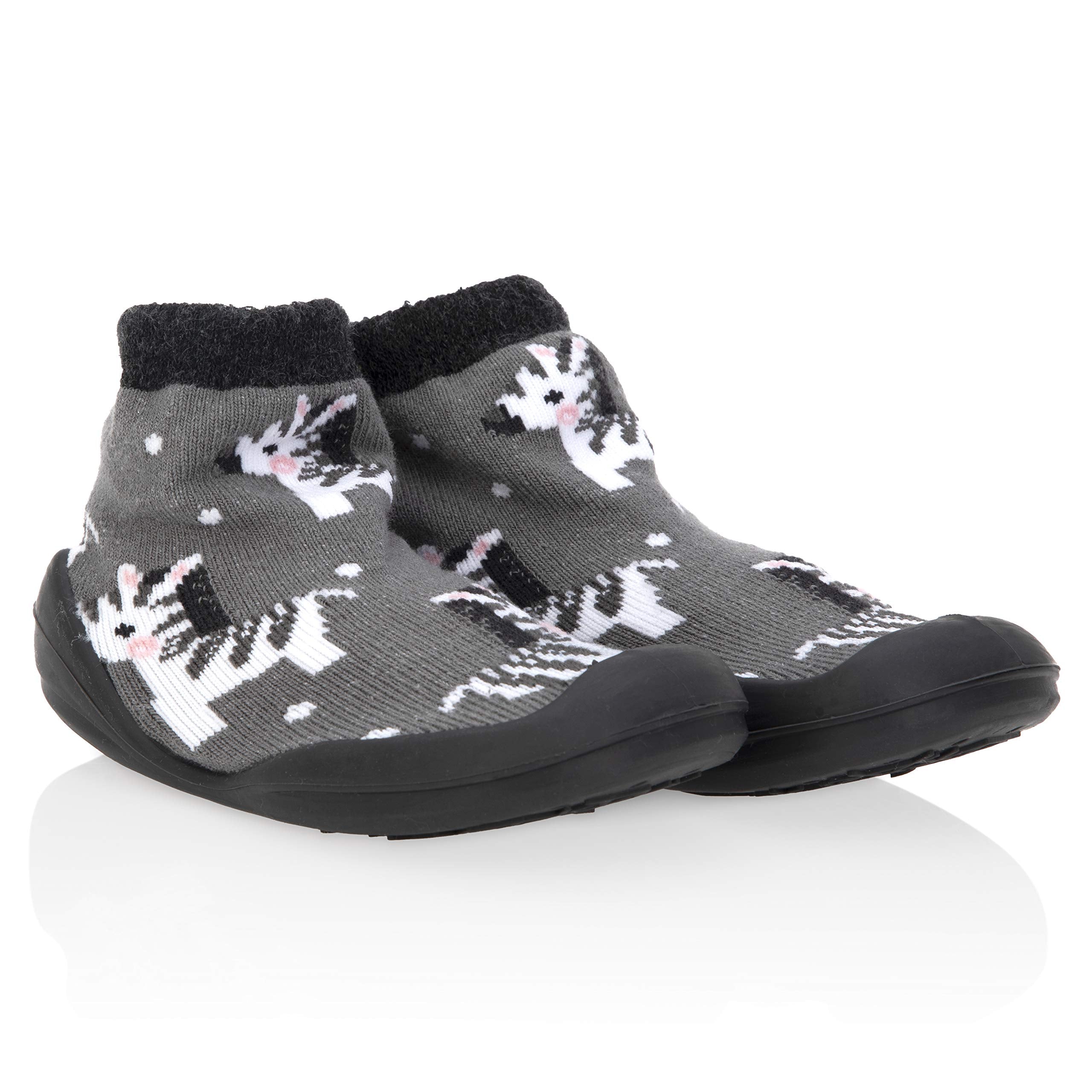 Nuby Snekz Sock & Shoe Med-Gray 125Mm