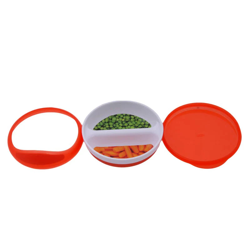 Oxo Tot Divided Feeding Dish-Orange