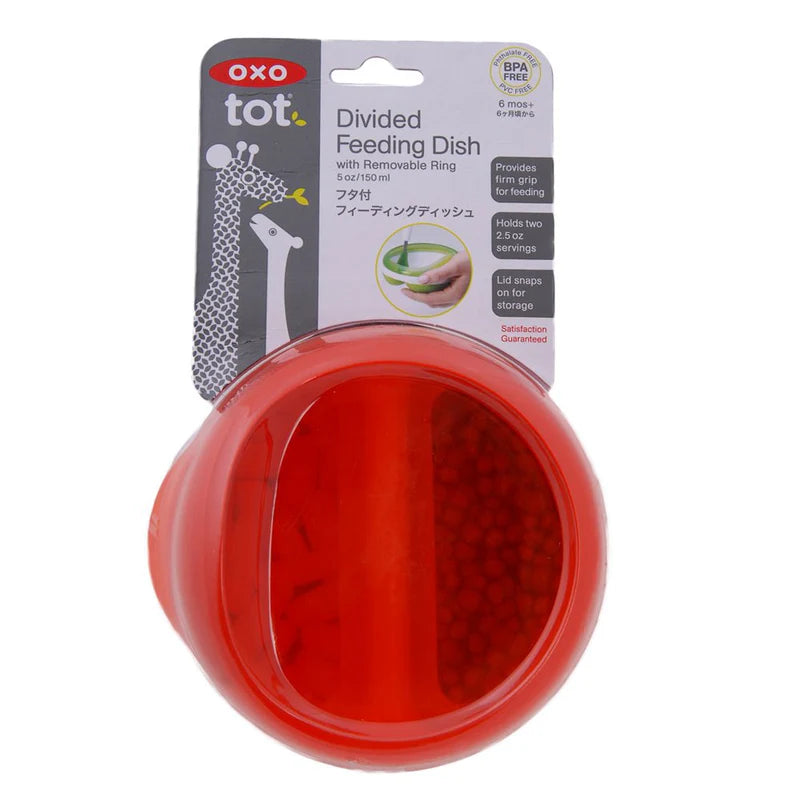 Oxo Tot Divided Feeding Dish-Orange
