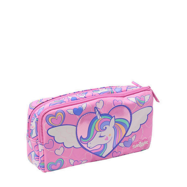 Smiggle Fly Hi Pencil Case Pocket Character Pink