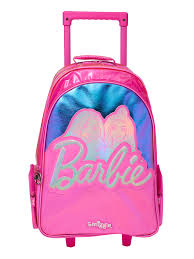Smiggle Barbie Bag Backpack Trolley With Light Up Wheels