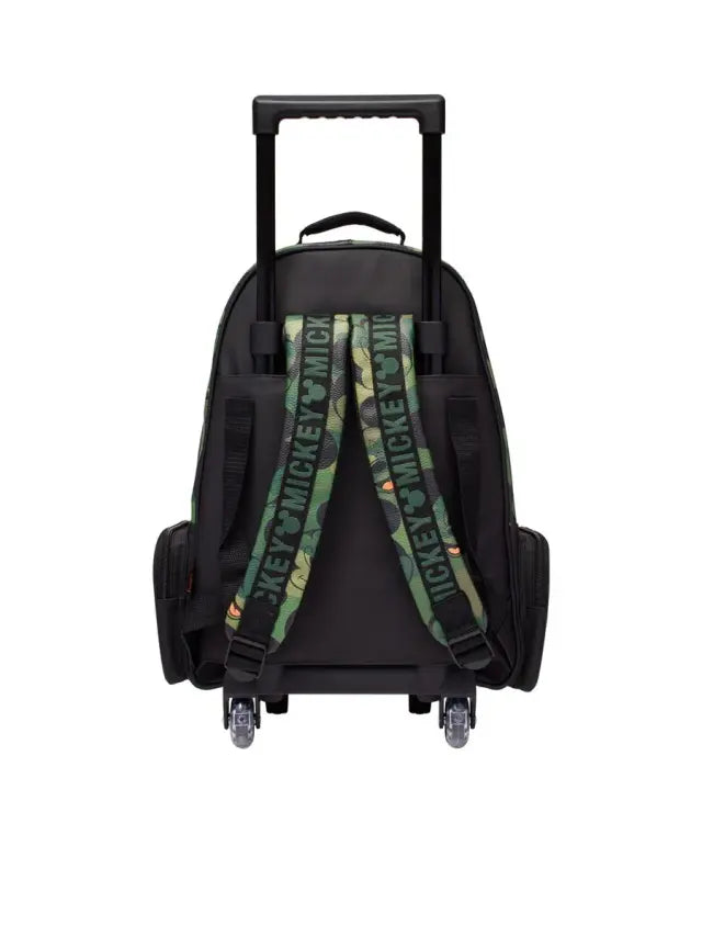 Smiggle Mickey Bag Backpack Trolley With Light Up Wheels Camouflage
