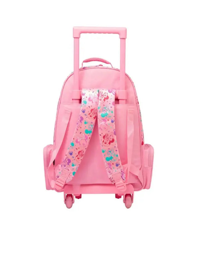 Smiggle Minnie Bag Backpack Trolley With Light Up Wheels Confetti
