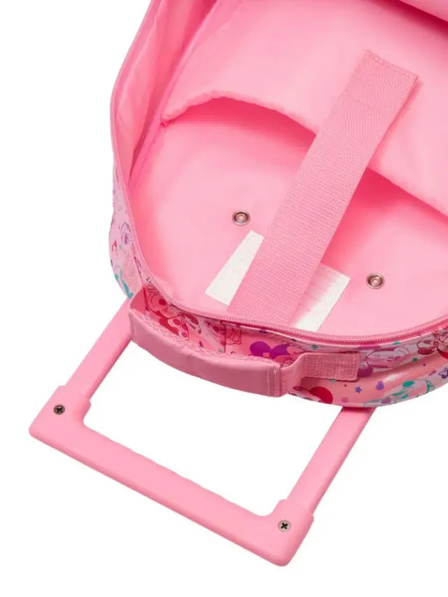Smiggle Minnie Bag Backpack Trolley With Light Up Wheels Confetti