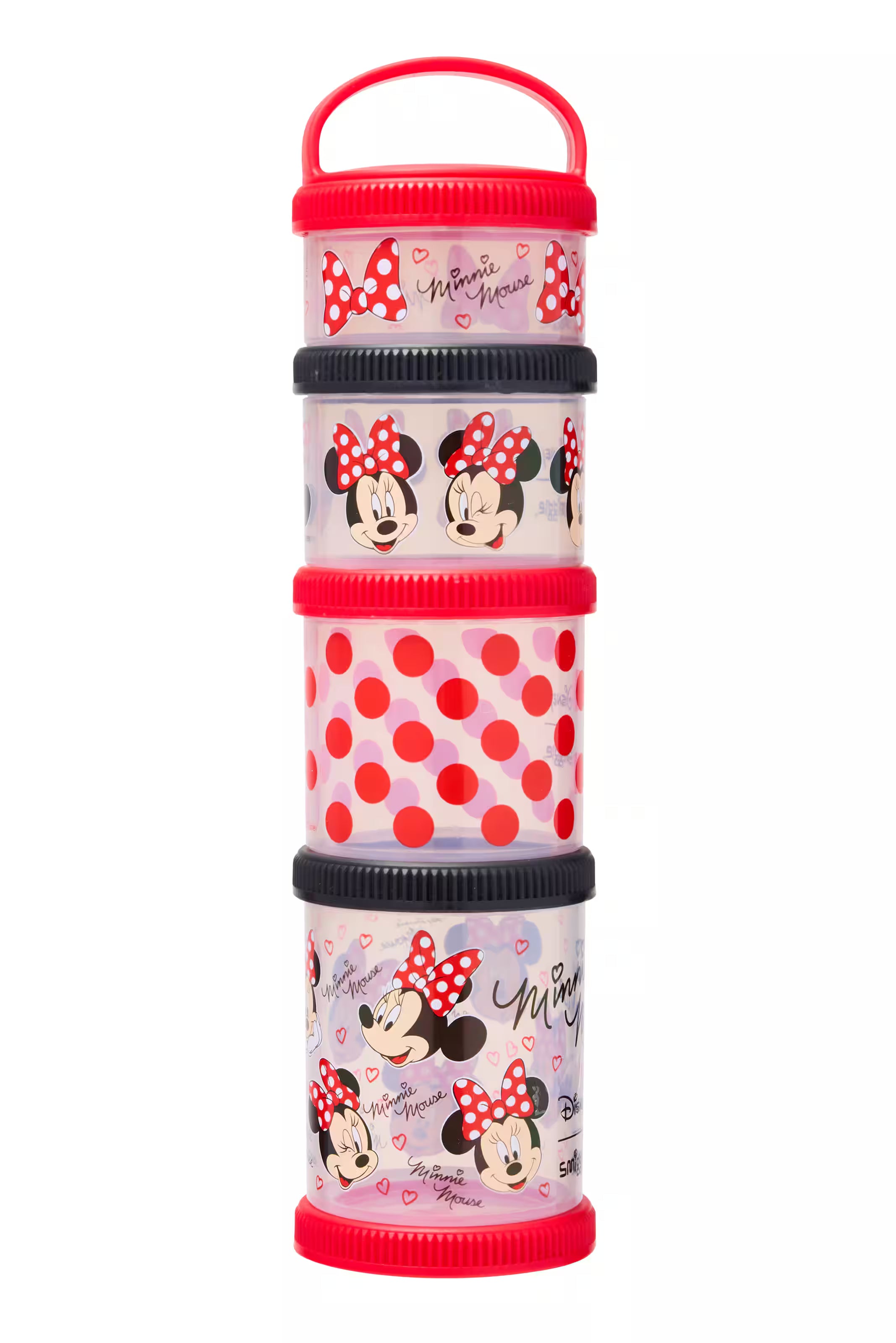 Smiggle Minnie Spots Container Snack Stack X4