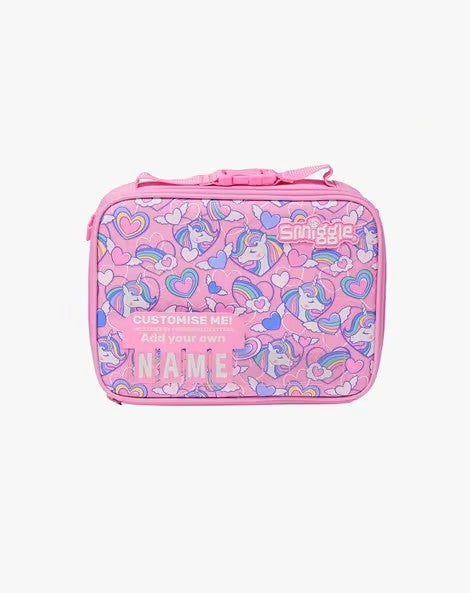 Smiggle Fly Hi Lunch Box Square Attach Id Pink