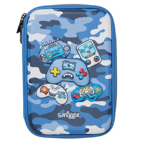 Smiggle Away Pencil Case Hardtop Character Blue