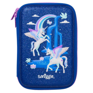 Smiggle Away Pencil Case Hardtop Character Navy