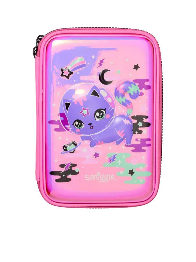 Smiggle Away Pencil Case Hardtop Character Pink