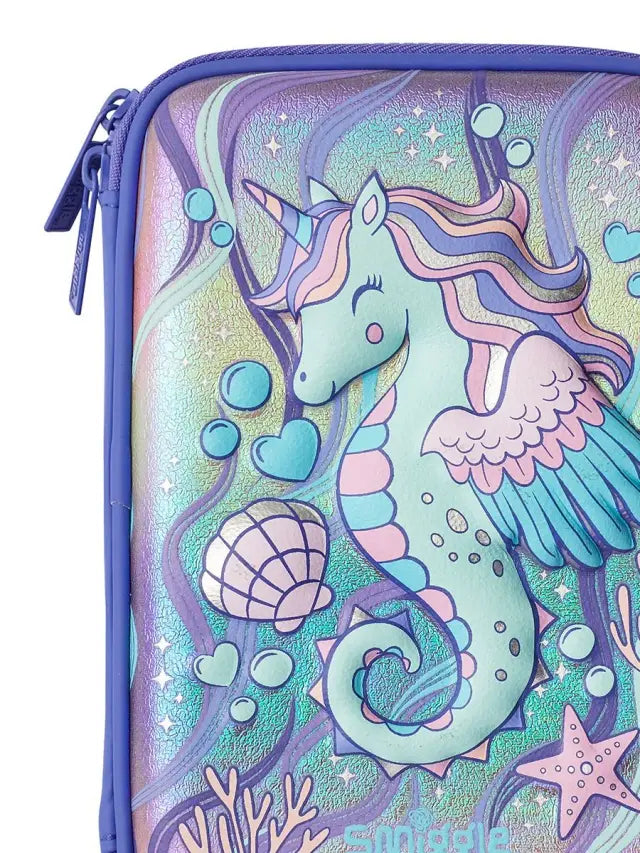 Smiggle Better Together Pencil Case Hardtop Character Purple