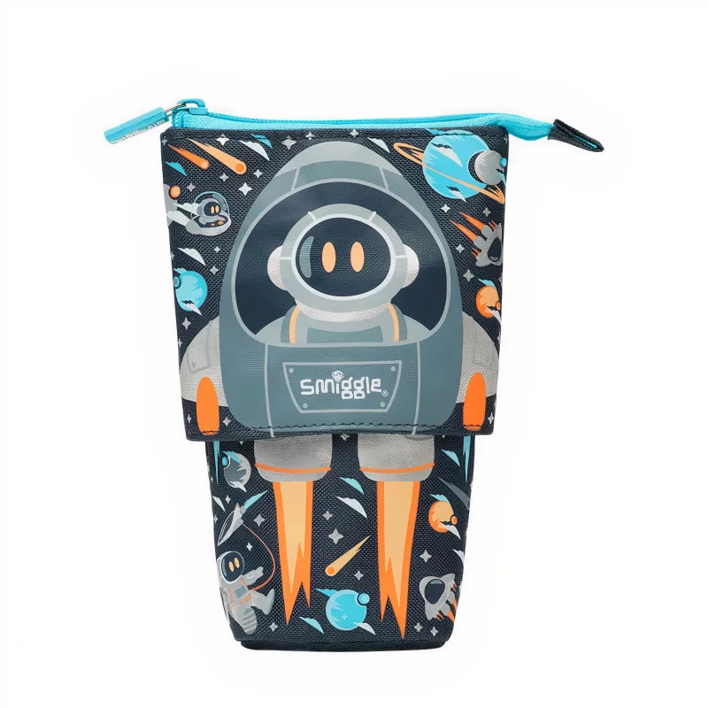 Smiggle Blast Pencil Case Slide Stand Grey