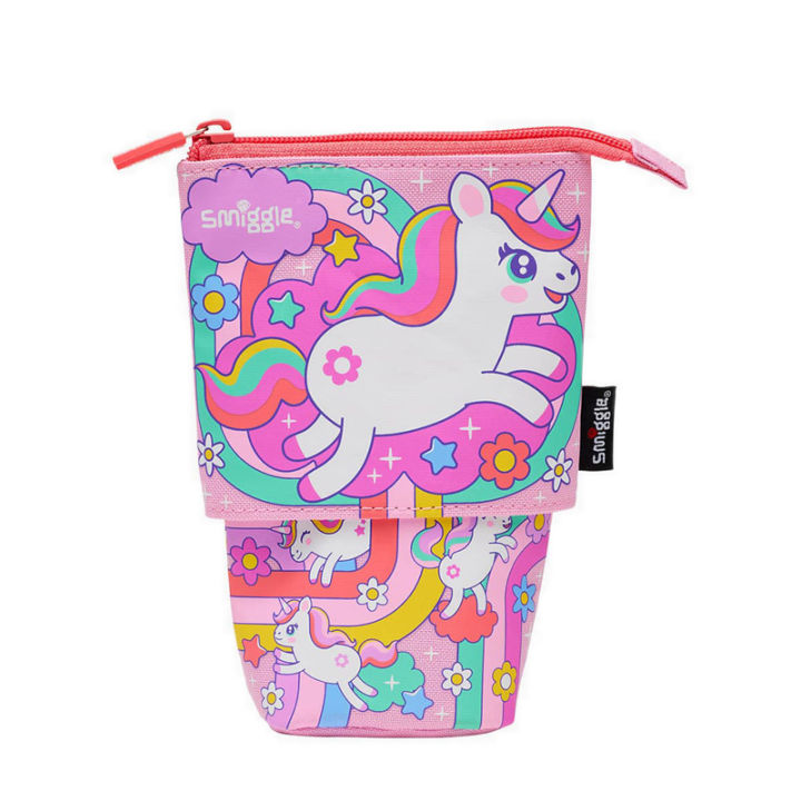 Smiggle Blast Pencil Case Slide Stand Pink