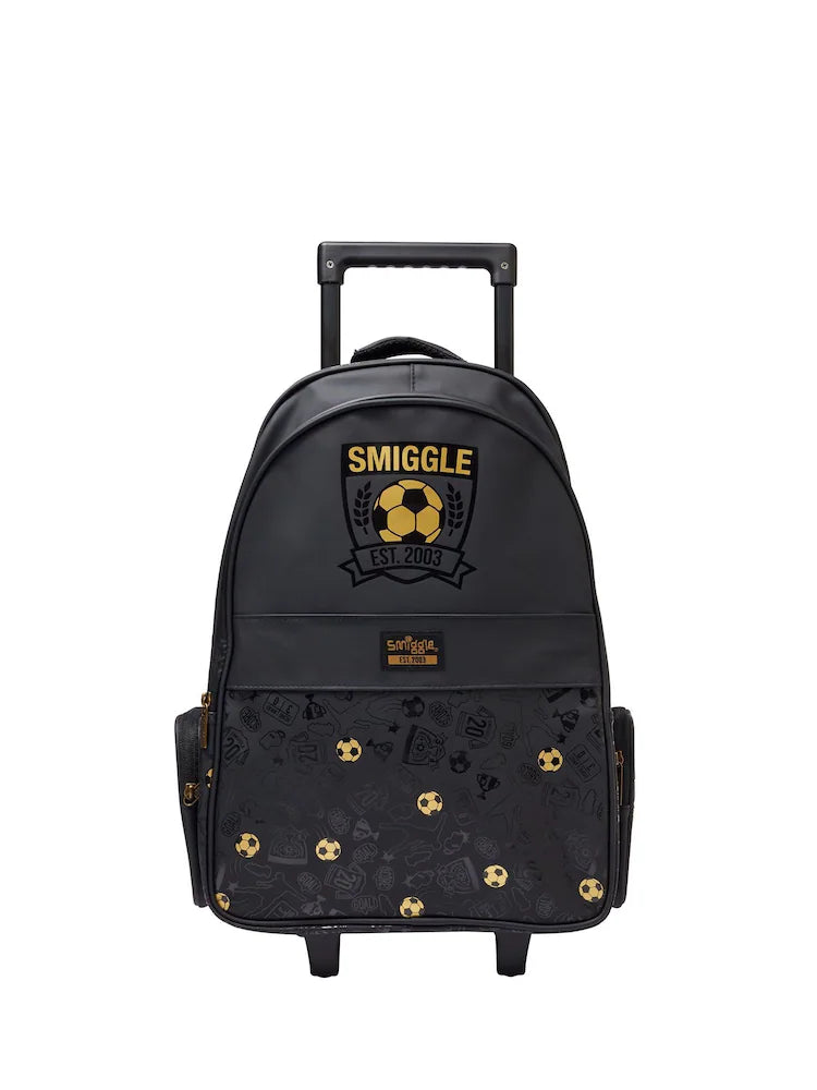 Smiggle 20Th Birthday Bag Backpack Trolley With Light Up Wheels Black