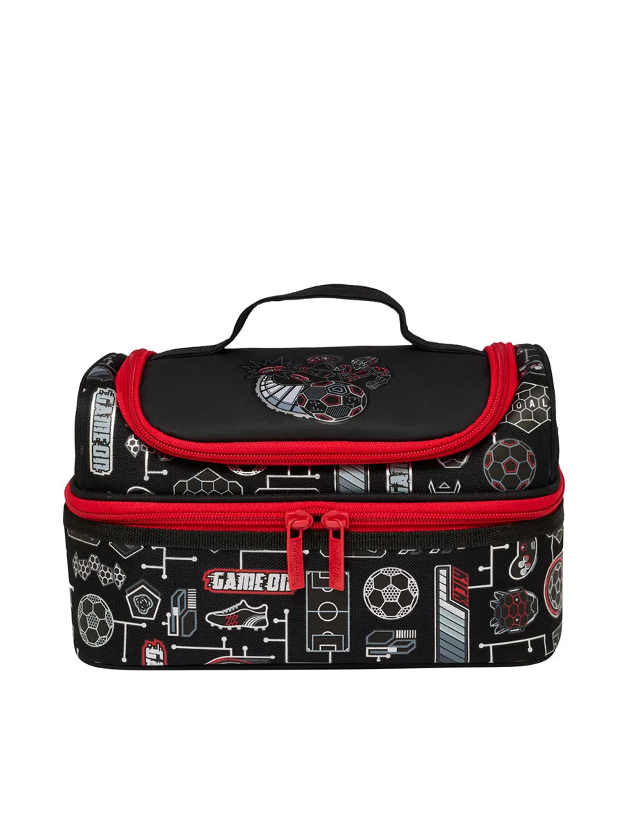 Smiggle Away Lunchbox Double Decker Black